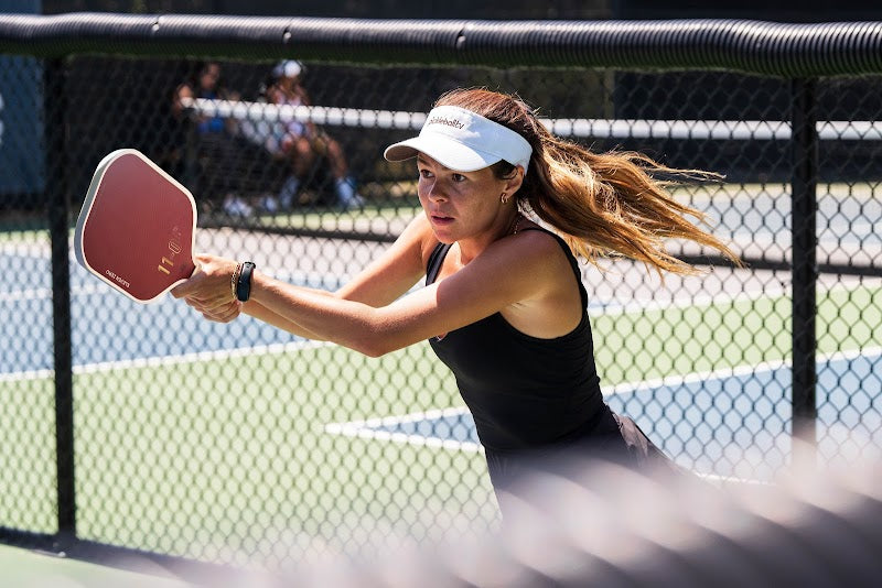 Camila Zilveti with Eleven Zero paddle - PPA pro and co-founder