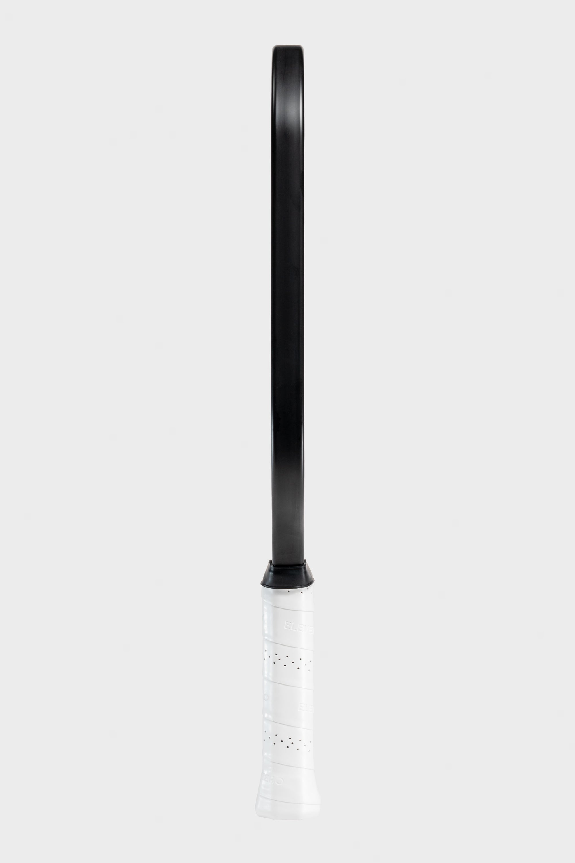 Studio shot of the Project Zero - EZ Speed E14 blackout paddle with a white background. Side view.