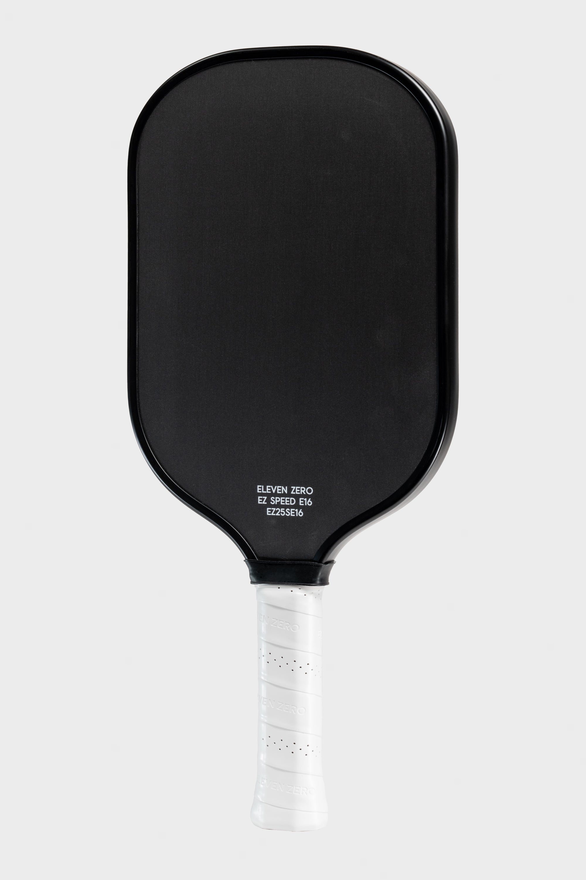 Studio shot of the Project Zero - EZ Speed E16 blackout paddle with a white background. Angled.