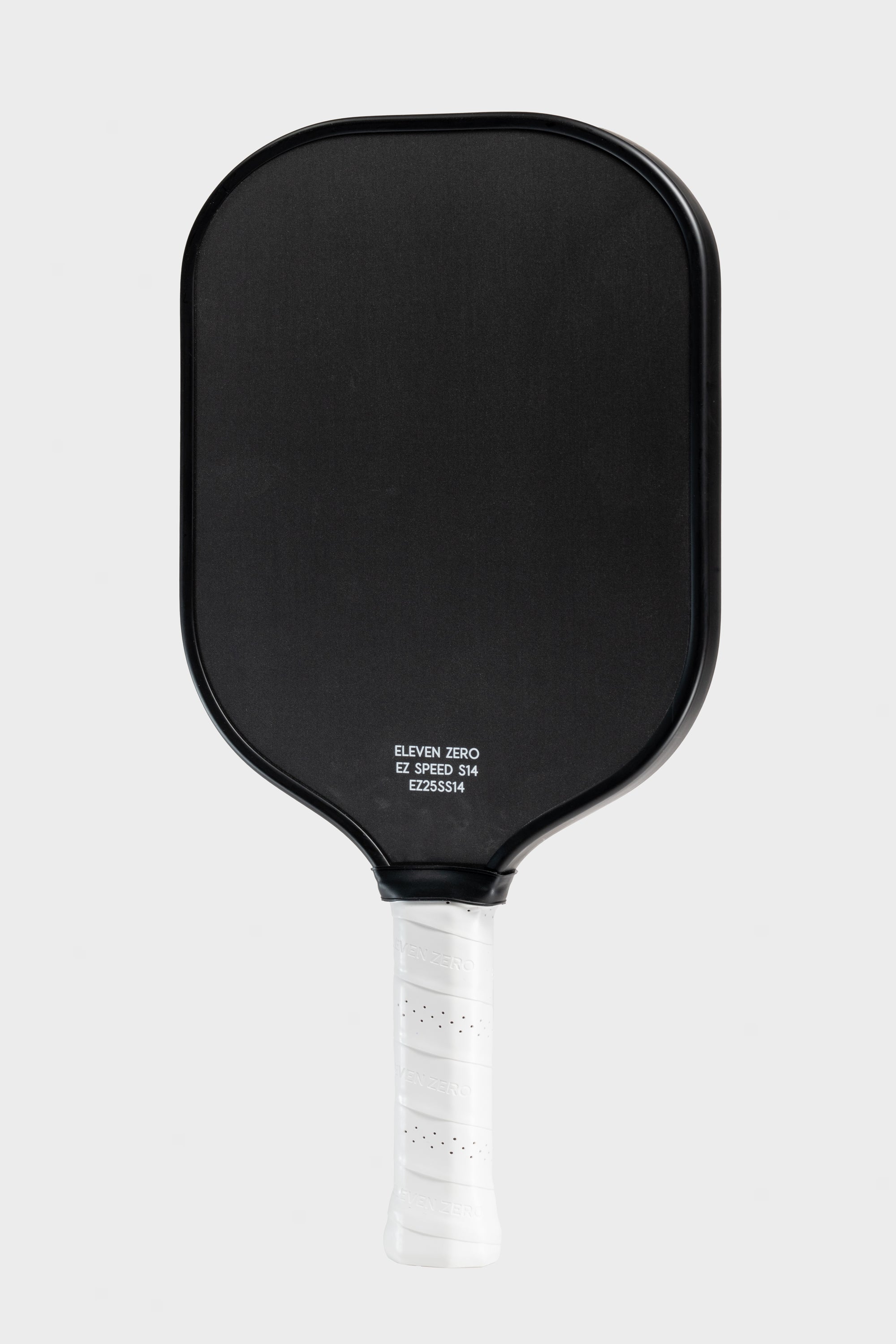Studio shot of the Project Zero - EZ Speed S14 blackout paddle with a white background. Left angled.