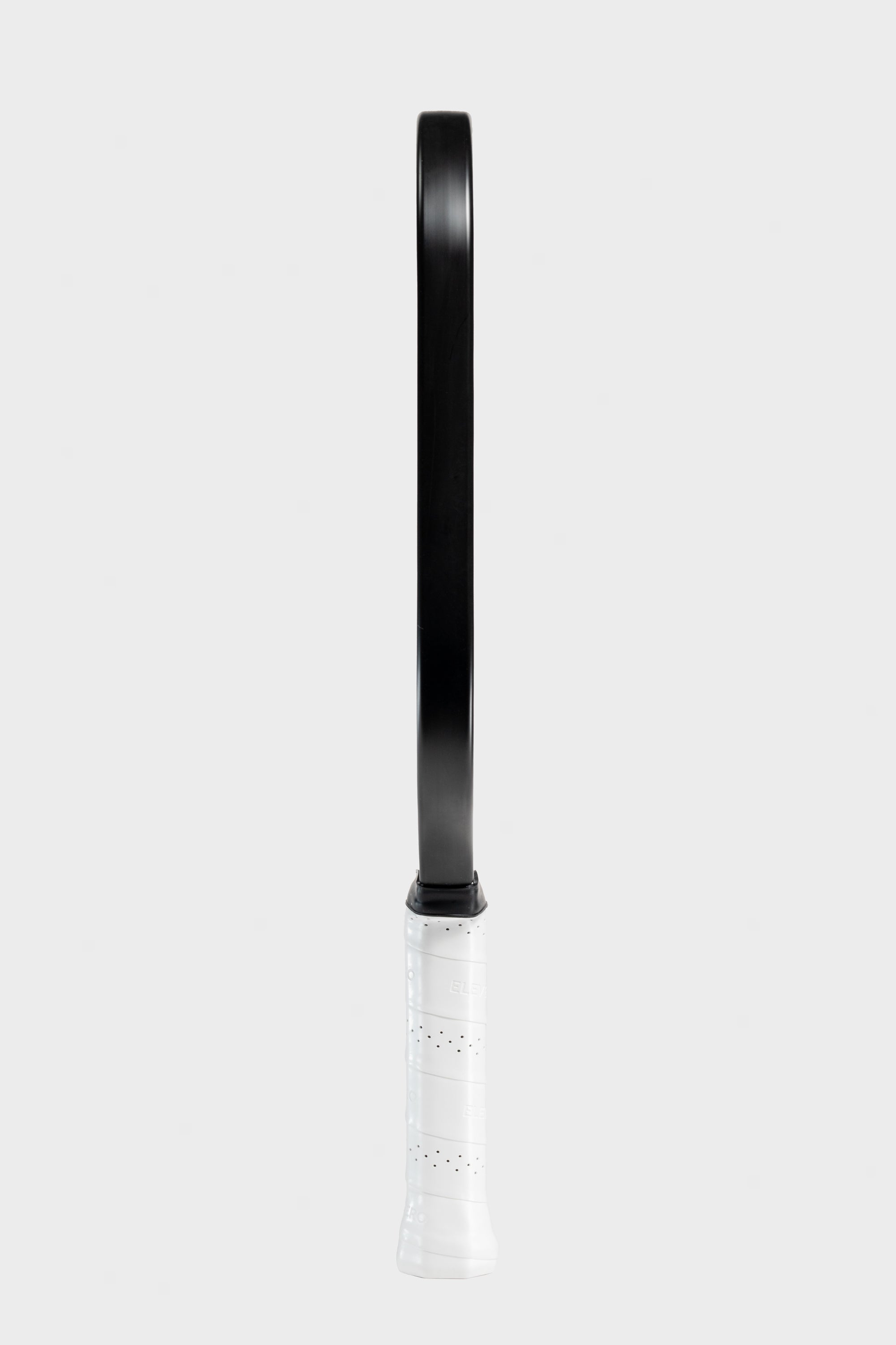 Studio shot of the Project Zero - EZ Speed S16 blackout paddle with a white background. Side view.