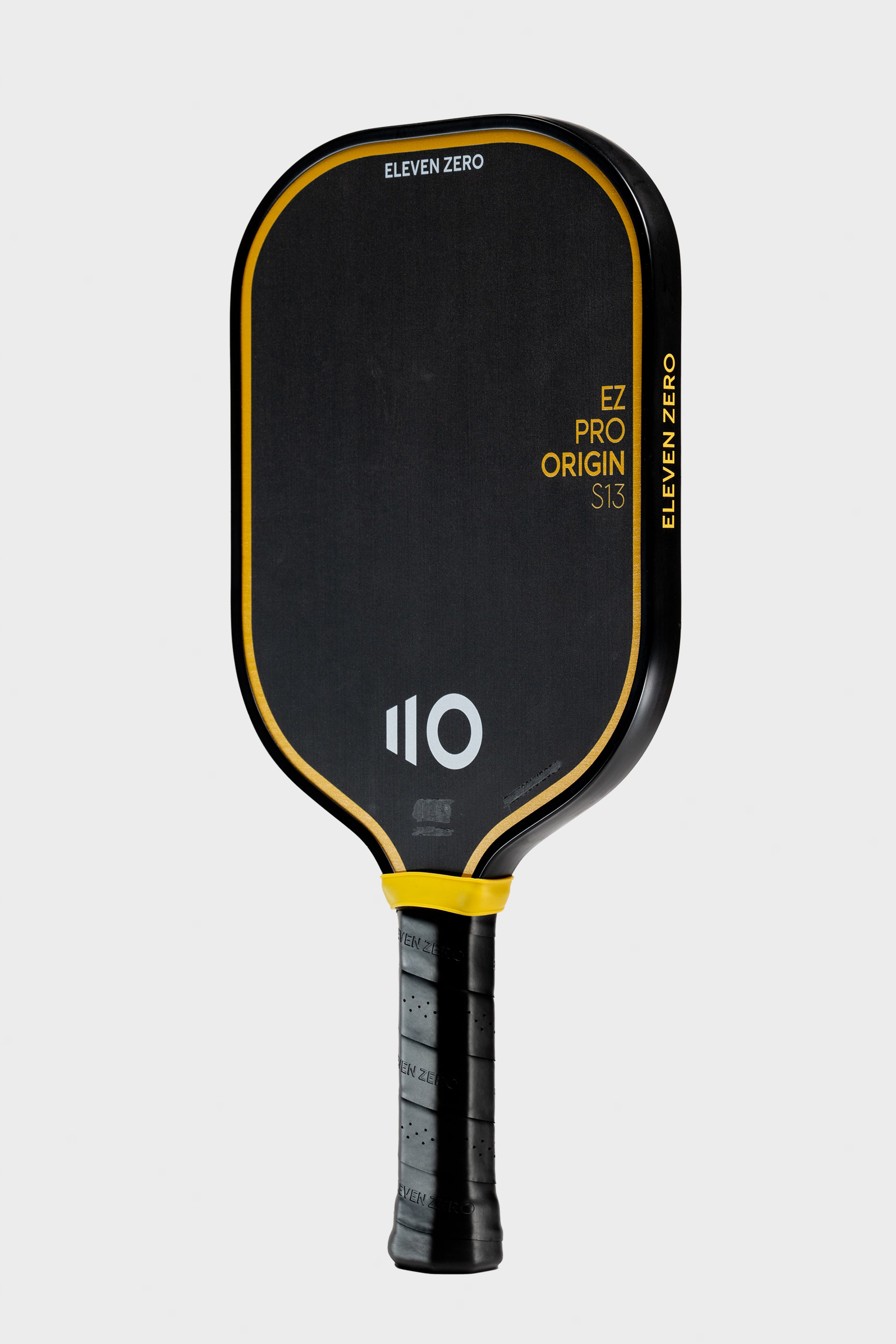 Studio shot of the Project Zero - EZ Pro Origin S13 blackout paddle with a white background. Left angled.