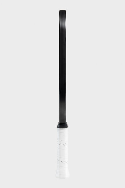 Studio shot of the Project Zero - EZ Speed E14 blackout paddle with a white background. Side view.