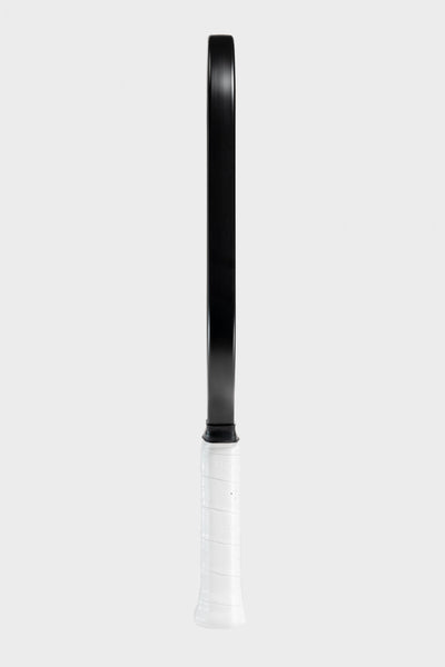 Studio shot of the Project Zero - EZ Speed E16 blackout paddle with a white background. Side view.