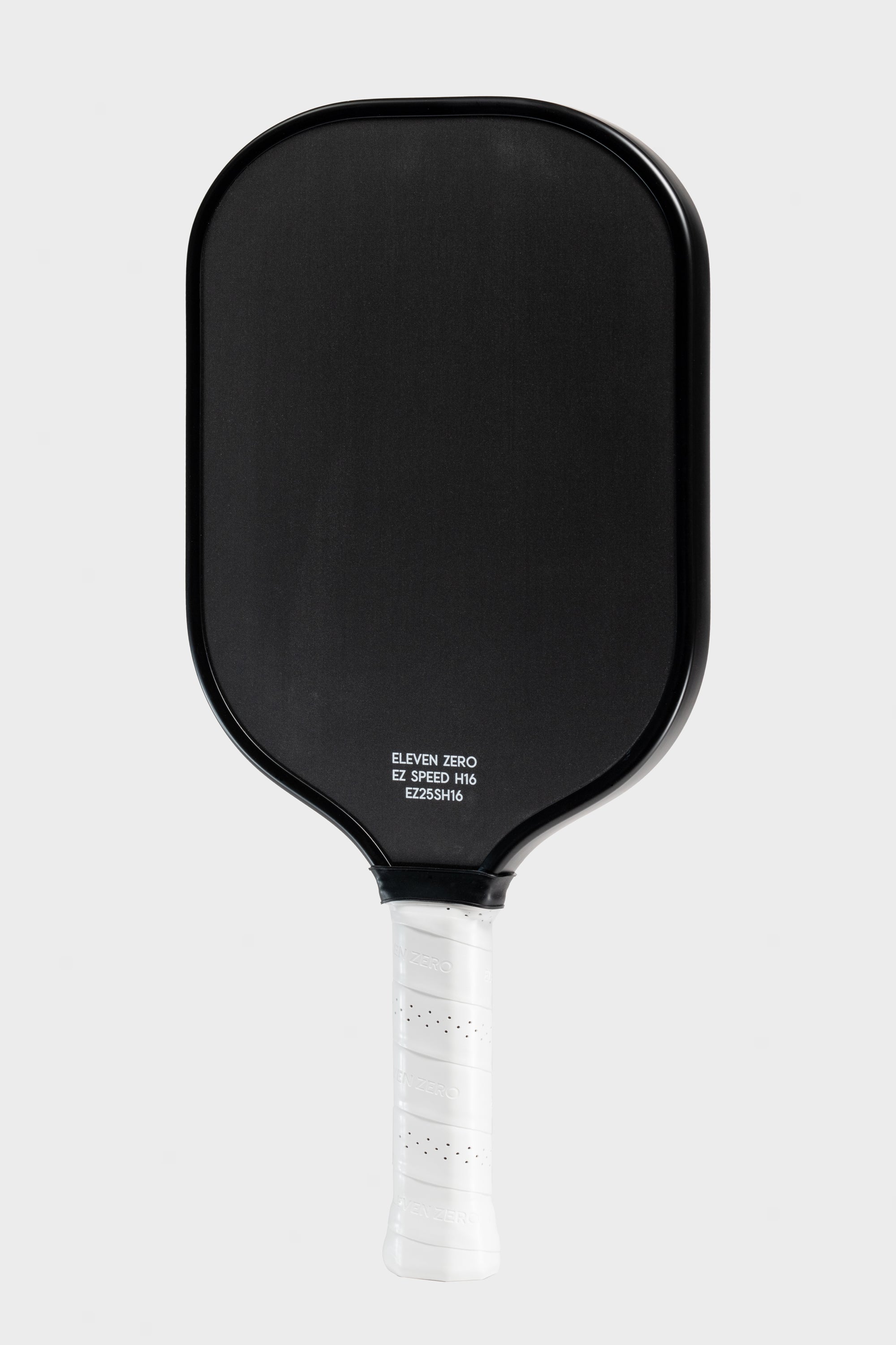 Studio shot of the Project Zero - EZ Speed H16 blackout paddle with a white background. Angled left.