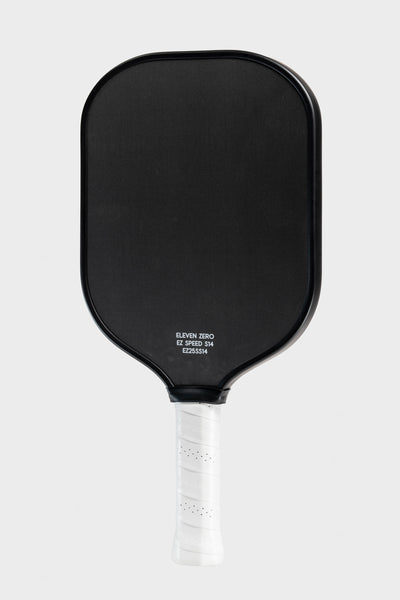 Studio shot of the Project Zero - EZ Speed S14 blackout paddle with a white background. Left angled.