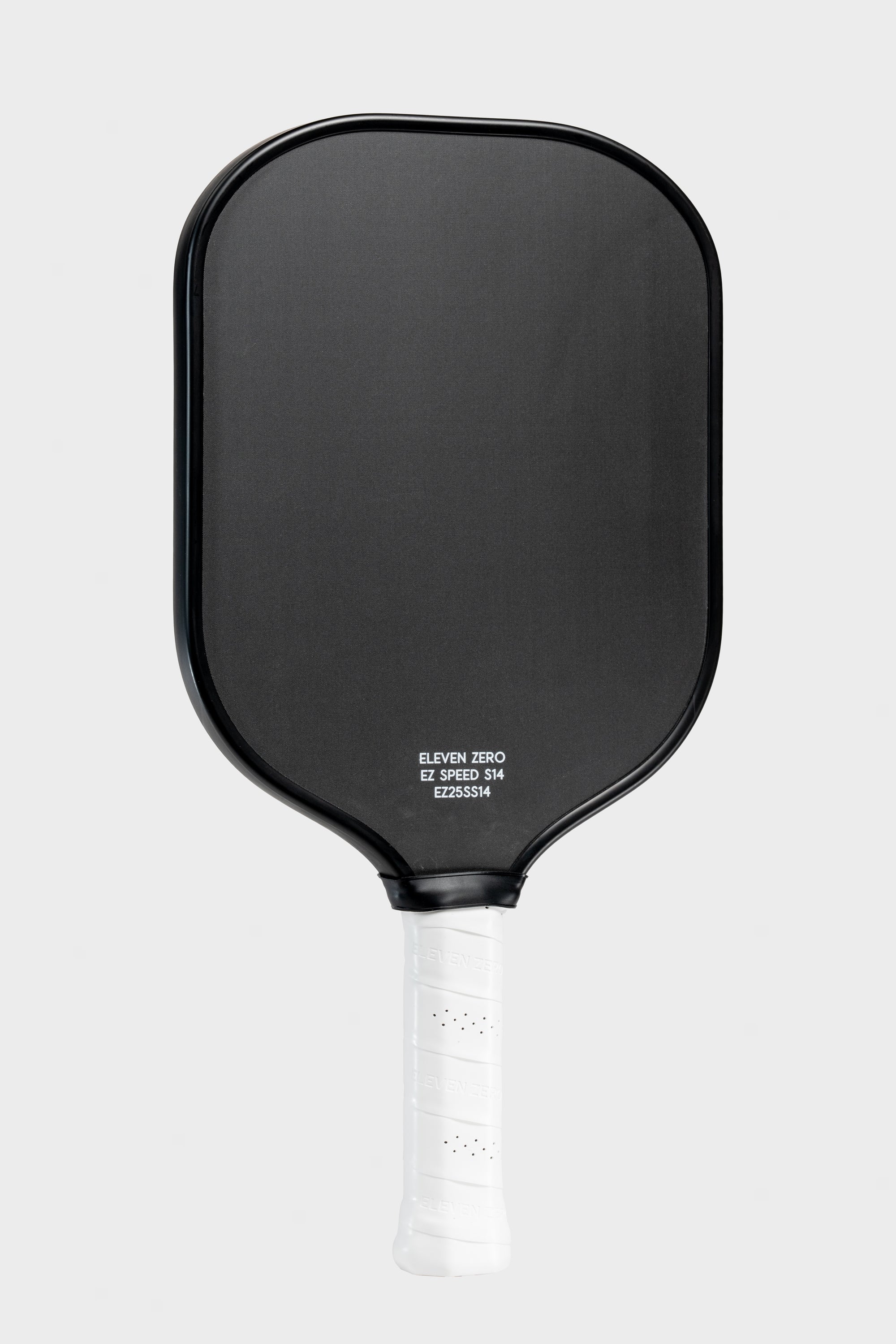 Studio shot of the Project Zero - EZ Speed S14 blackout paddle with a white background. Right angled.