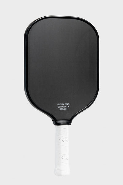 Studio shot of the Project Zero - EZ Speed S14 blackout paddle with a white background. Right angled.