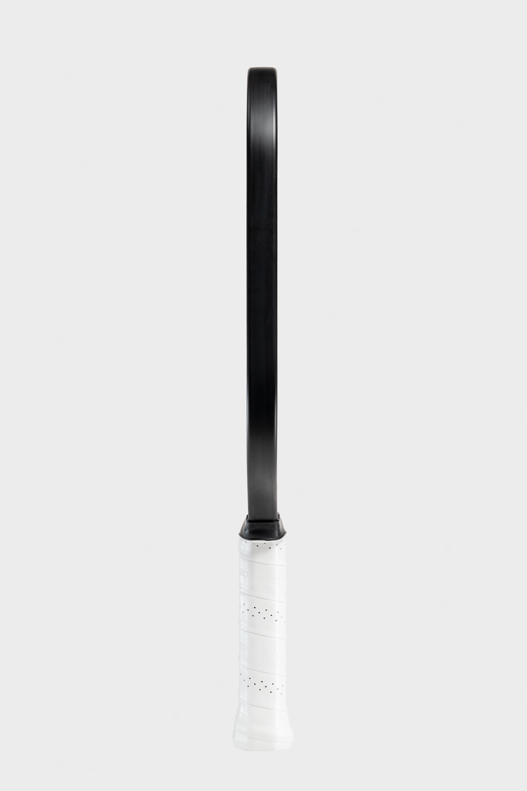 Studio shot of the Project Zero - EZ Speed S14 blackout paddle with a white background. Side view.