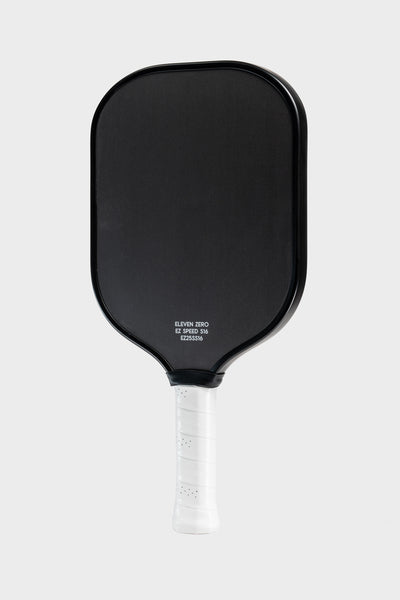 Studio shot of the Project Zero - EZ Speed S16 blackout paddle with a white background. Left angled.