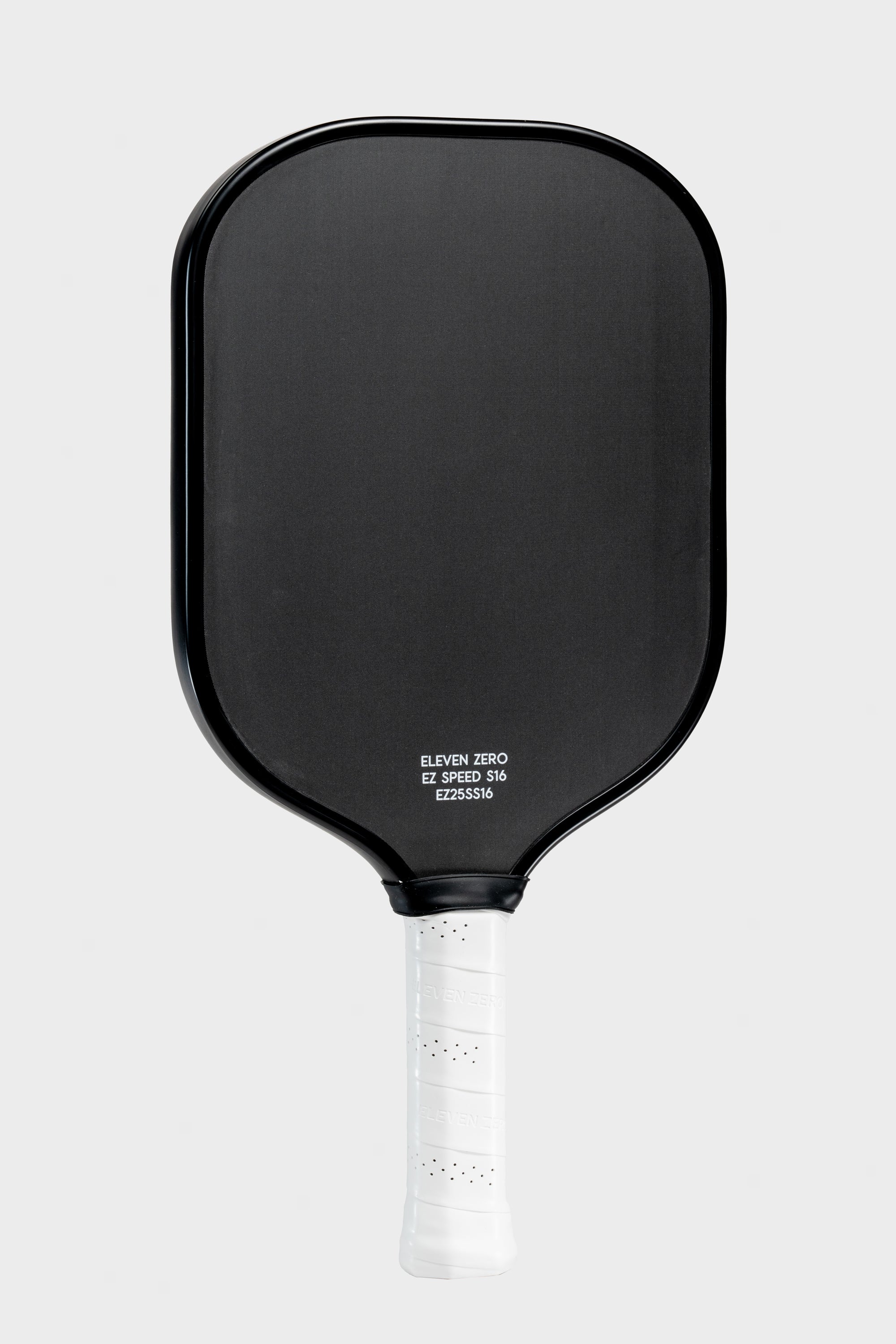Studio shot of the Project Zero - EZ Speed S16 blackout paddle with a white background. Right angled.