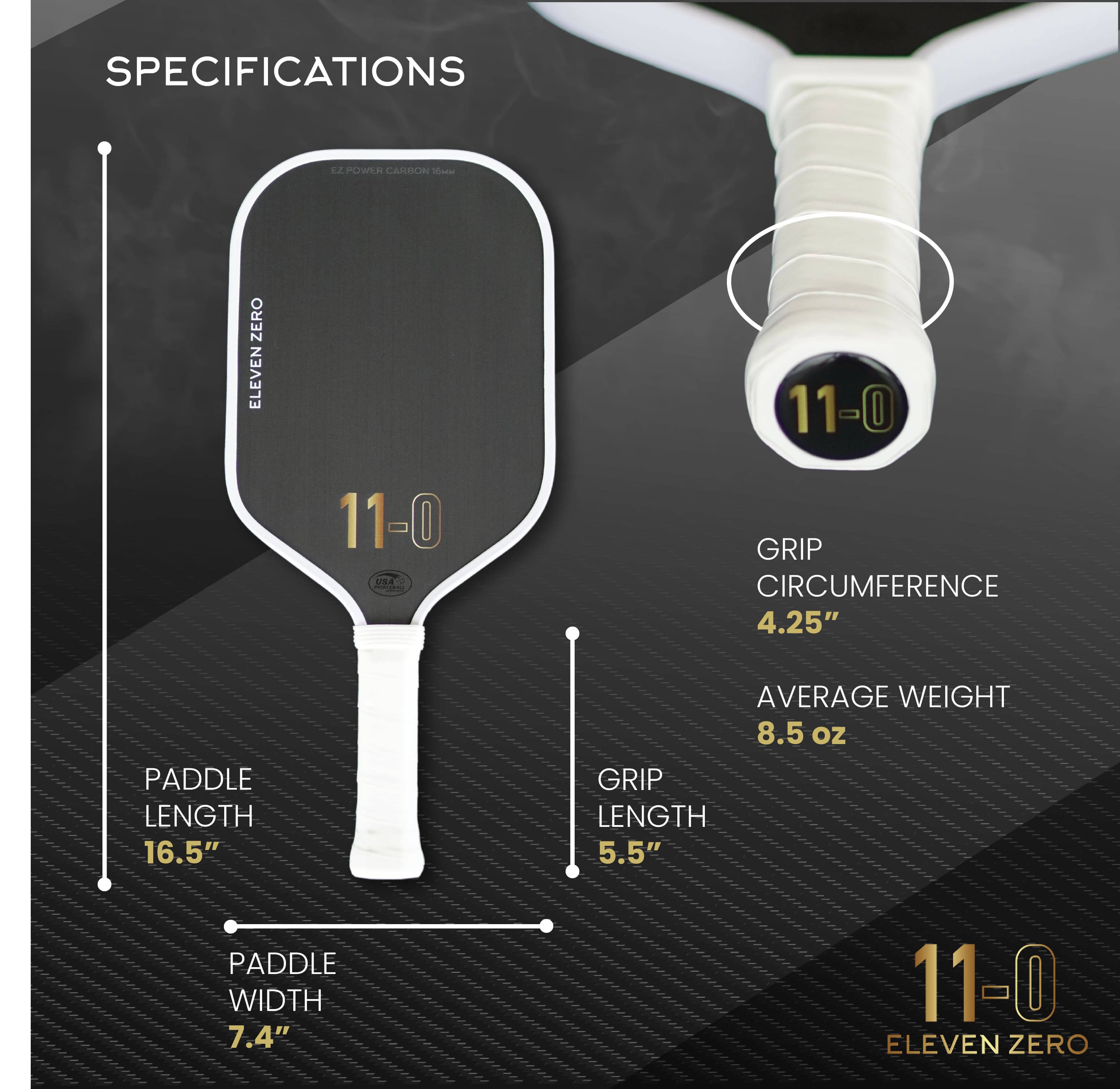 EZ Power Carbon 16mm Pickleball Paddle