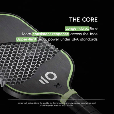 Honeycomb core structure inside EZ Pro Origin H13 paddle