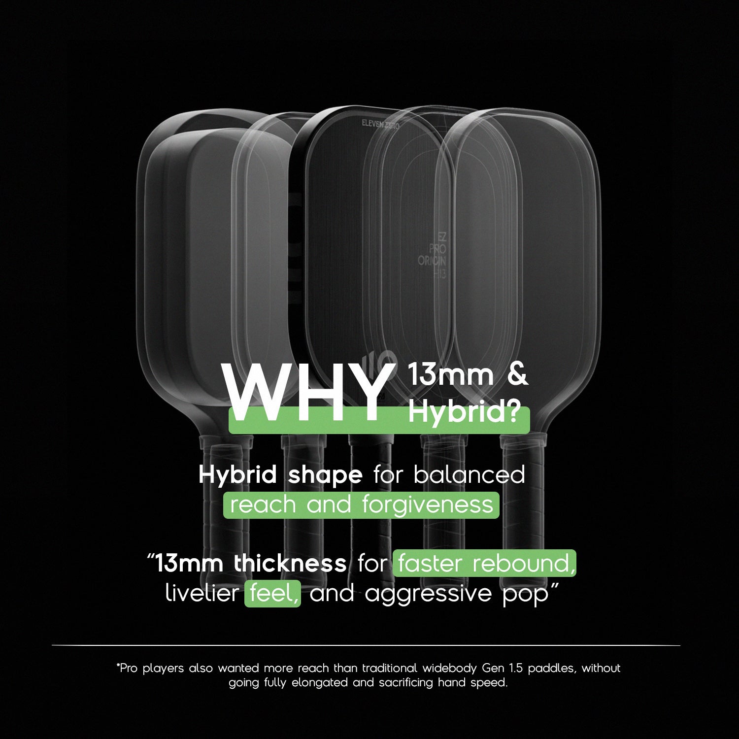 EZ Pro Origin H13 hybrid paddle shape benefits