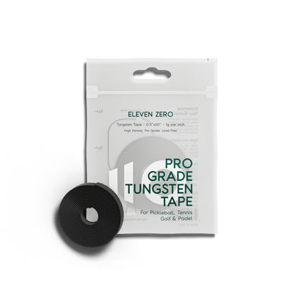 Eleven Zero Pro Grade Tungsten Tape packaging with tape roll displayed in front, showing lead-free high-density design.
