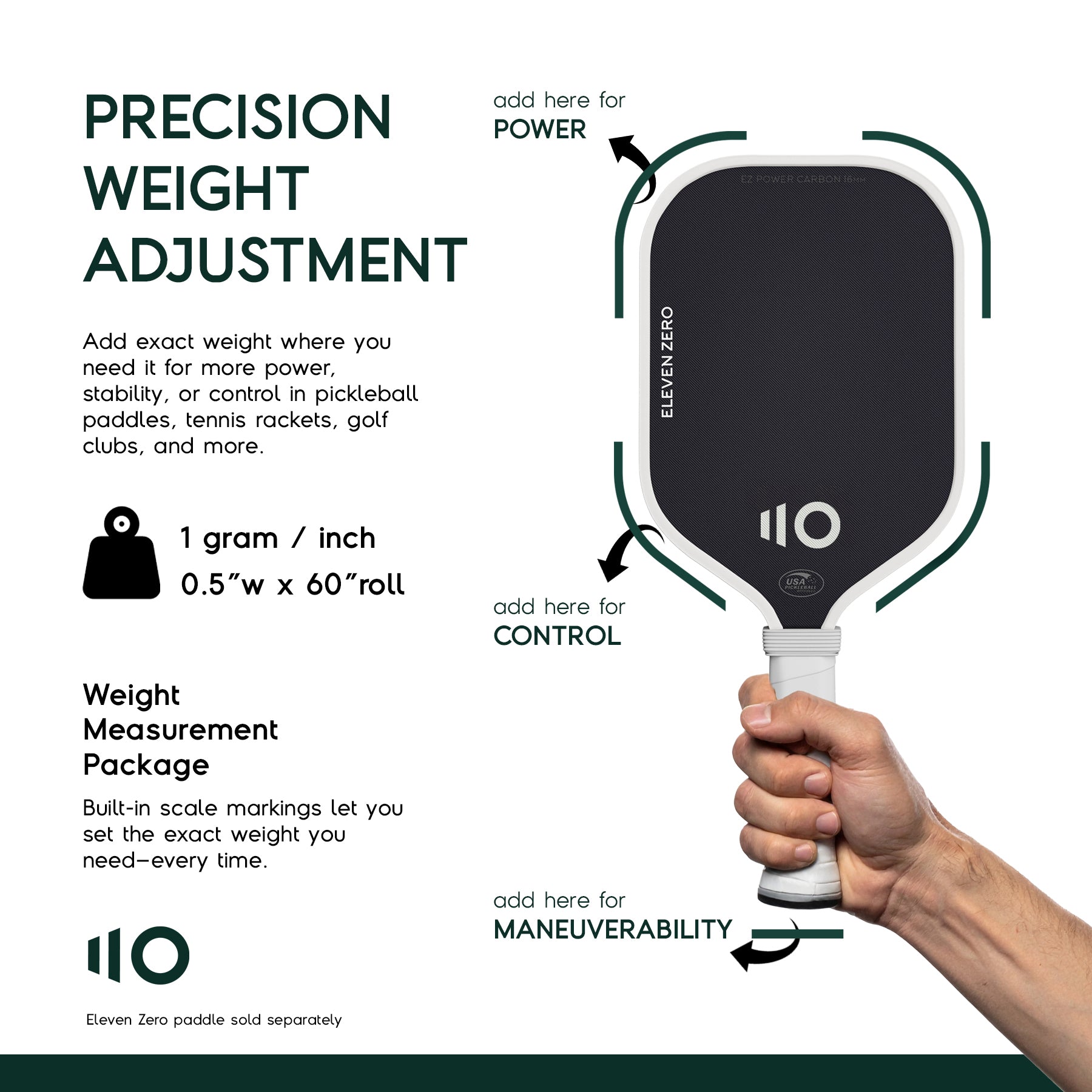 Eleven Zero Tungsten Tape | Pro-Grade Paddle Weight Tape